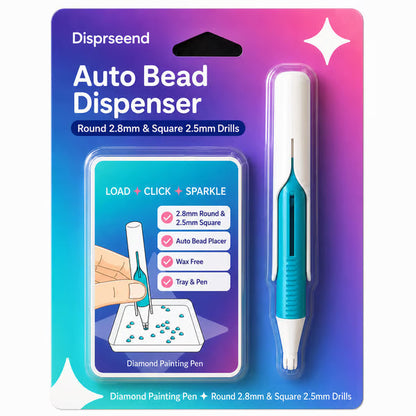 🔥Last Day 50% OFF 💎Automatic Diamond Painting Bead Dispenser Pen & Tray Set