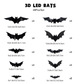 3D Bat LED Wall Light Decor
