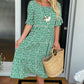 🔥Hot Sale 50% OFF!!💕Women's Polka Dot Midi Dress | Elegant Round Neck & Breathable Summer A-Line Dress | Chic Casual Mary Dress for Beach & City Strolls
