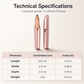 Electric Eyebrow Trimmer Pen with Built-in LED Light and USB Rechargeable Design