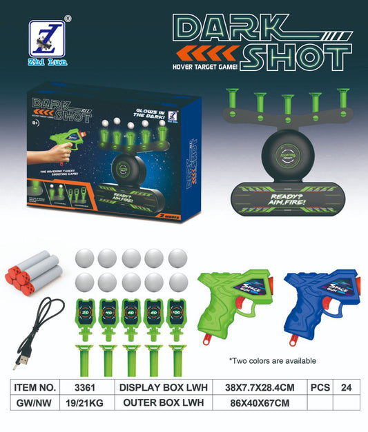 Gift Choice - Glow-in-the-Dark Shooting Target Practice Kids Shooting Toy Gun Set