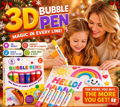 ❄️🎁Christmas Promotion✨ BUY 2 GET 1 FREE ! 🔮Magic Pen – Draw 3D with one stroke!🎄 DIY Bubble Popcorn Drawing Pens 🔥