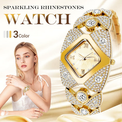 ⏳Time-limited Special⌛Women's Retro Quartz Watch with Sparkling Rhinestones