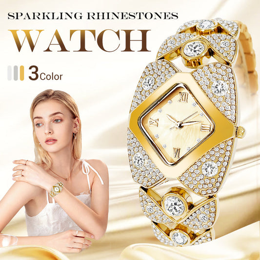 ⏳Time-limited Special⌛Women's Retro Quartz Watch with Sparkling Rhinestones