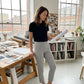 🍃Women's Elastic High-Waist Pants - Secure Pockets, Slim Fit, UK Sizes