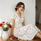 😍 2026 NEW SALE – 50% OFF 🌸 Women's V-Neck Floral Print Dress with Twist Waist – Elegant & Flattering Summer Dress ✨