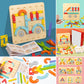 🧩 50% OFF NOW! ✨ Montessori Puzzle - Wooden Geometric Shapes with Pattern Cards for Early Learning & Creative Development 🎁🎄
