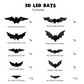 3D Bat LED Wall Light Decor