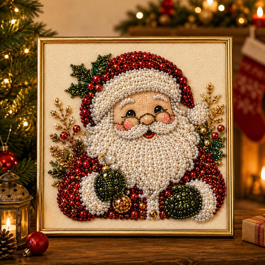🎄Christmas Pearl Diamond Art Hanging Ornament Kit | Resistant Non-Fading Pearl Beads DIY Handmade Holiday Hanging Decor 🎅💎