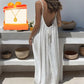 🏖️Last day sale 50% OFF💕20K+ SOLD!⚡Women's Casual Backless Spaghetti Strap Maxi Dress🌟🌊