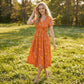😍 2026 NEW SALE – 50% OFF 🌸 Women's V-Neck Floral Print Dress with Twist Waist – Elegant & Flattering Summer Dress ✨