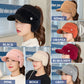 Women's Winter Warm Knit Beanie Caps with Visor