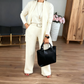 💞Hot Sale💞Elegant 3-piece Set Including Long Cardigan, Top and Pants