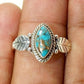 Vintage Turquoise Leaf Ring