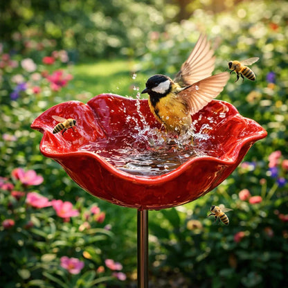 💖🎁 Mother's Day 2026 gifts with 49% off 🎁 Handcrafted metal garden stake with a flower and a bird 🐦
