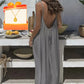 🏖️Last day sale 50% OFF💕20K+ SOLD!⚡Women's Casual Backless Spaghetti Strap Maxi Dress🌟🌊
