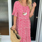 🔥Hot Sale 50% OFF!!💕Women's Polka Dot Midi Dress | Elegant Round Neck & Breathable Summer A-Line Dress | Chic Casual Mary Dress for Beach & City Strolls