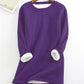 Women's Cotton Round Neck Solid Sweatshirt
