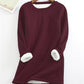 Women's Cotton Round Neck Solid Sweatshirt