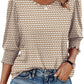 ⏰Limited Time Sale-50% OFF🏖️Womens 3/4 Sleeve T-Shirts Cute Crewneck Tees Blouses