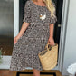 🔥Hot Sale 50% OFF!!💕Women's Polka Dot Midi Dress | Elegant Round Neck & Breathable Summer A-Line Dress | Chic Casual Mary Dress for Beach & City Strolls
