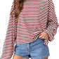 🔥LAST DAY SALE 50% OFF✨⚡Women's Striped Long Sleeve Top