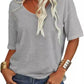 👚Women's Solid Color V-Neck T-shirt