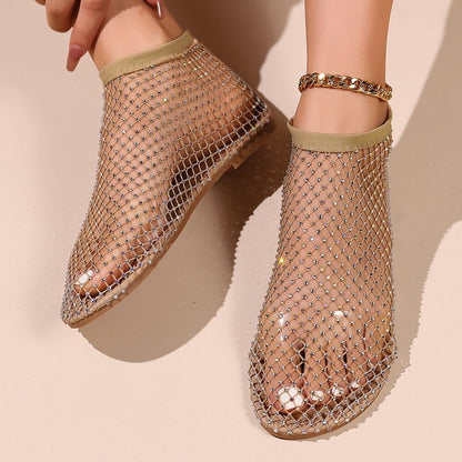 🔥Ultra-comfortable House Shoes in shiny mesh with gems