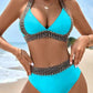 🔥Last Day Promotion 50% OFF🔥Sexy V-neck Women's Holiday Swimsuit With Wavy Pattern