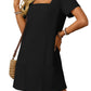 👗Women's Casual Square Neck Pocket Short Sleeve Dress with Pockets💕