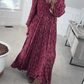 📢📢50% OFF !!!⏰ Women’s Floral Rayon Smocked-Waist Lined Maxi Dress – Flattering Fit, Lightweight Fabric & Elegant Boho Style 💃
