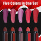 Multicolor Combination 5 in 1 Matte Lipstick