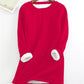 Women's Cotton Round Neck Solid Sweatshirt