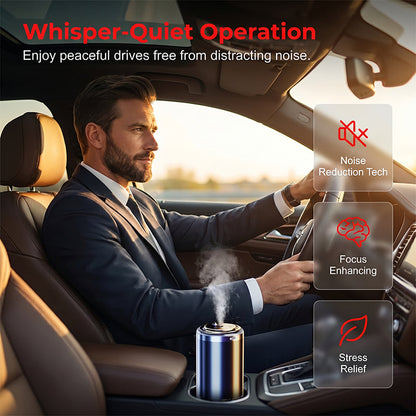 Multifunctional car diffuser with air purification and star projector