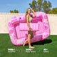 💦Inflatable Tanning Pool Lounger – Smart spray cools you automatically. Detachable pillow, cup holders & safety handles. Holds 2 adults (350lb). Perfect for garden or beach! 🏖️🌞