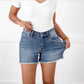 💖LAST DAY SALE 49% OFF🩳High Rise Frayed Hem Cut Off Jean Shorts