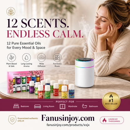 🔥 Limited Time 50% OFF 🎁 12-Pack Water Soluble Essential Oils Set – Fresh Fragrance for Diffusers, Humidifiers & DIY Crafts 🌺✨