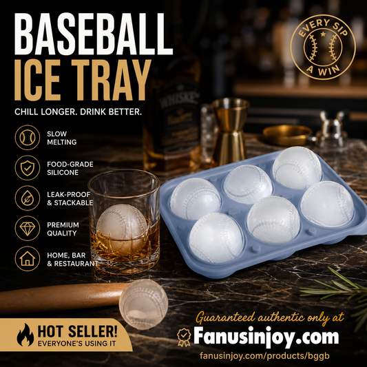 🎁 From Just £9.99 Each 🧊 Baseball Sphere Ice Cube Mold – Perfect Round Ice for Whisky, Cocktails & Cold Drinks ❄️🥃