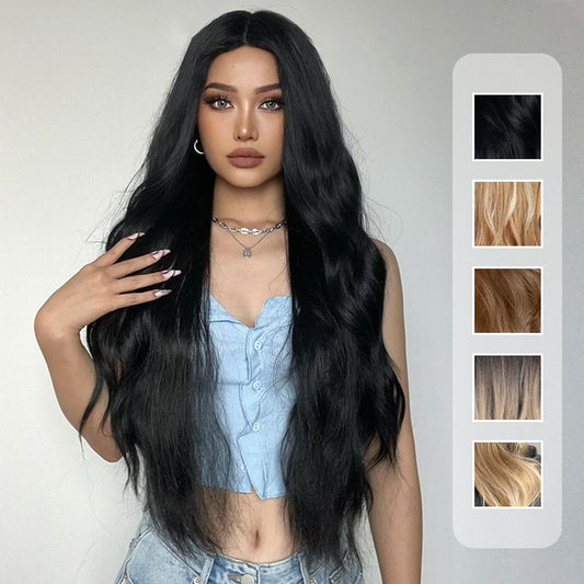 💇Gorgeous Fluffy Long Curly Wig – Natural, Comfortable & Adjustable!