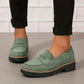 Women's Comfortable Chunky Slip On Platform Loafers