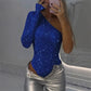 🎉👗Women's One Shoulder Sequin Bodysuit