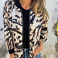 🎉Hot Sale 49% OFF🎉 Women's Fall Zebra Print Zipper Bomber Jacket