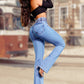 👖Women‘s Stretch Flare Jeans – High Waist, Body-Hugging Fit & Retro Style ✨
