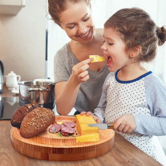 Round Cheese & Charcuterie Board Set