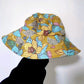 Floral Large Brimmed Sun Hat with Mask