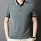 🔥Men's Stretch Ice Silk Short Sleeve Lapel T-shirt