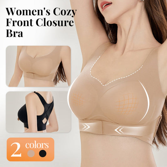 🎉50% OFF🎉Women's Cozy Seamless Push Up Front Closure Bra