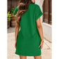 🔥2025 New-💞Women's Loose Roll Sleeve Pocket Solid Colour Dresses