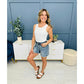💖LAST DAY SALE 49% OFF🩳High Rise Frayed Hem Cut Off Jean Shorts