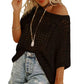 ⏰Womens Casual Short Sleeve Hollow Out Pullover Knit Tops